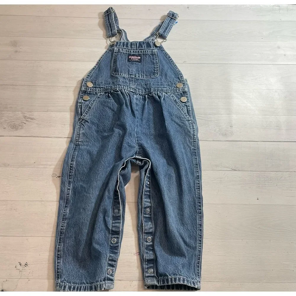 Vintage osh kosh b'gosh girls denim overalls‎ size 3T